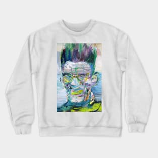 SAMUEL BECKETT oil portrait .1 Crewneck Sweatshirt